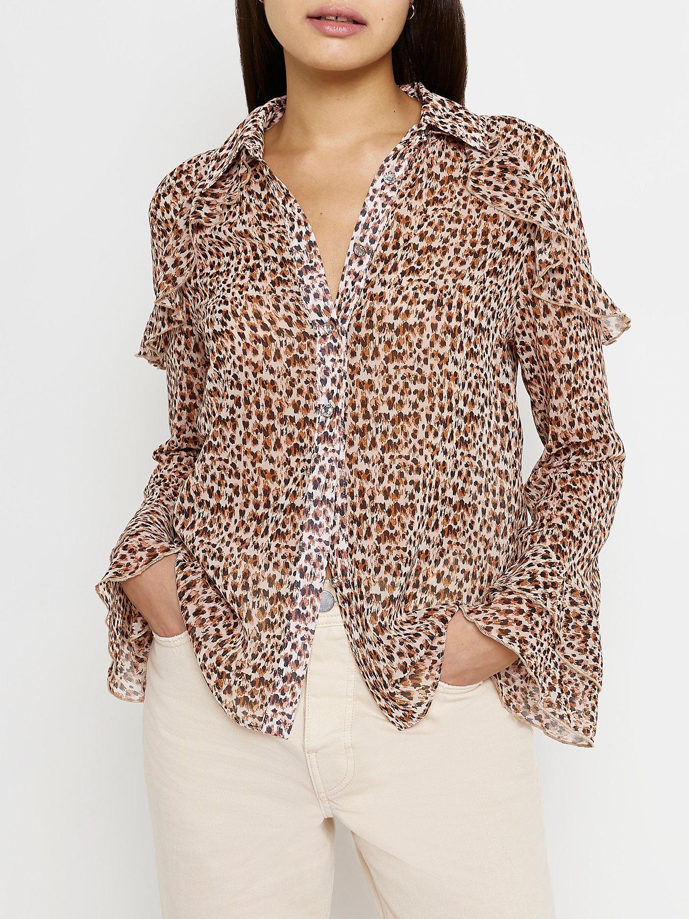 River island sale leopard print shirt