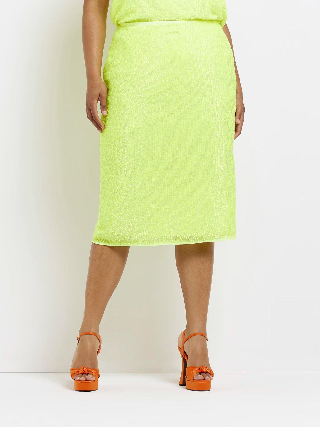 Midi skirt outlet yellow