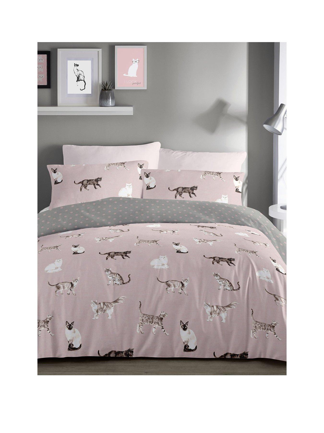 undefined Cats Duvet Cover Set - Blush
