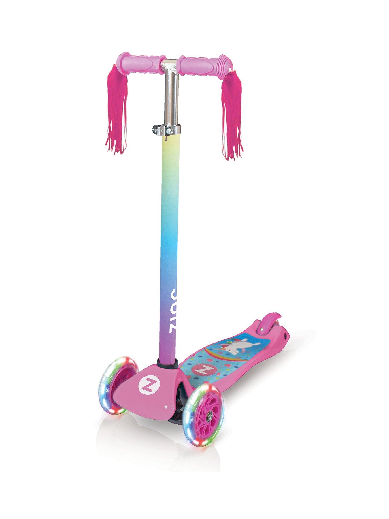 Image of Zinc Three Wheeled Light Up Scooter (Unicorn)