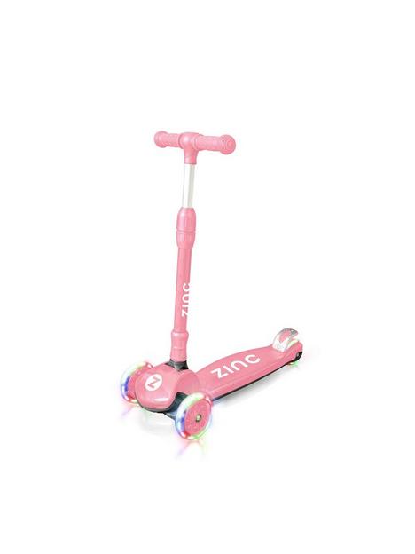 zinc-zinc-three-wheeled-folding-light-up-t-motion-scooter-blush-pink