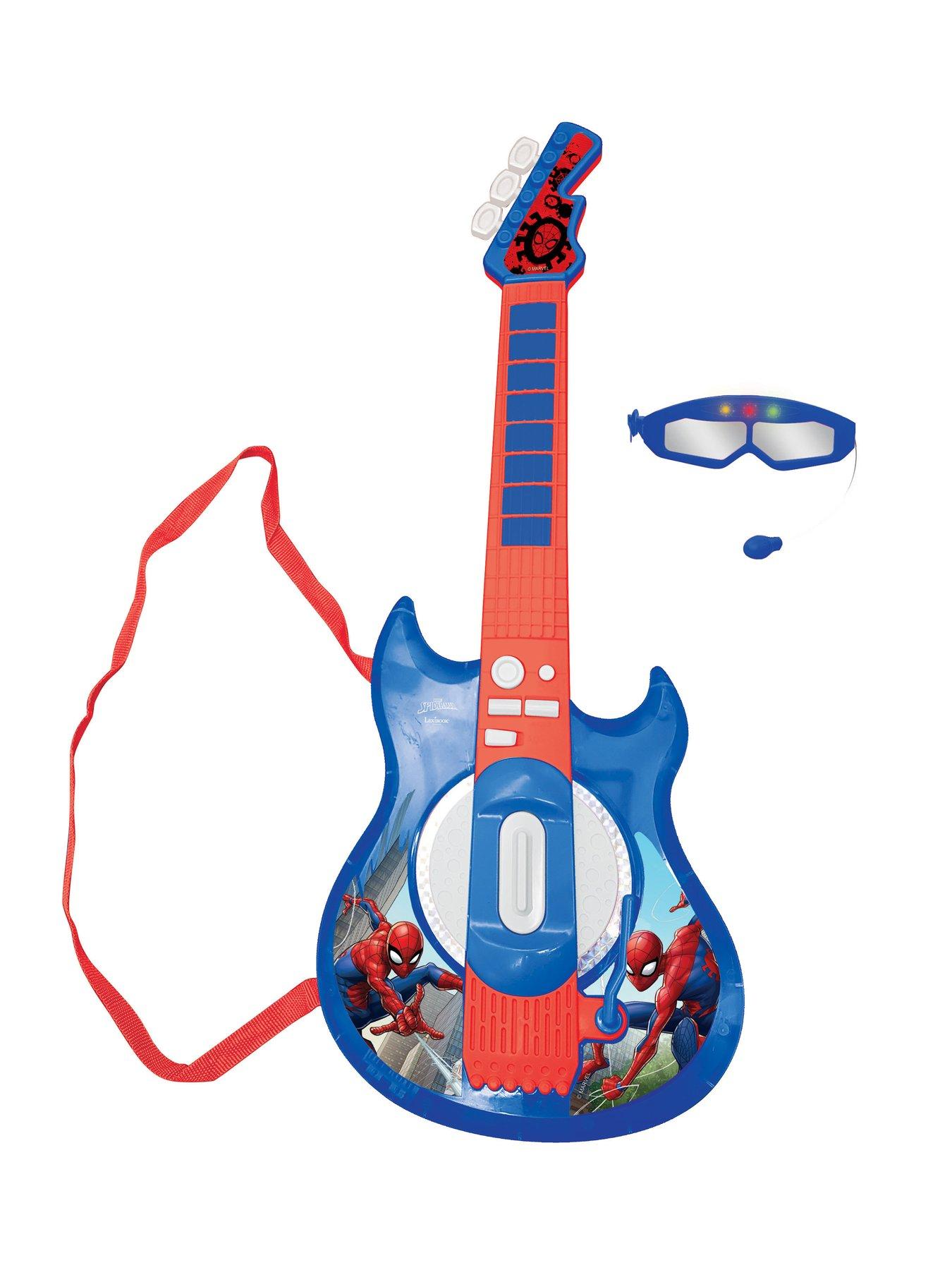 Image 1 of 6 of Spiderman Electric Guitar with Light Up Glasses - Spider-Man
