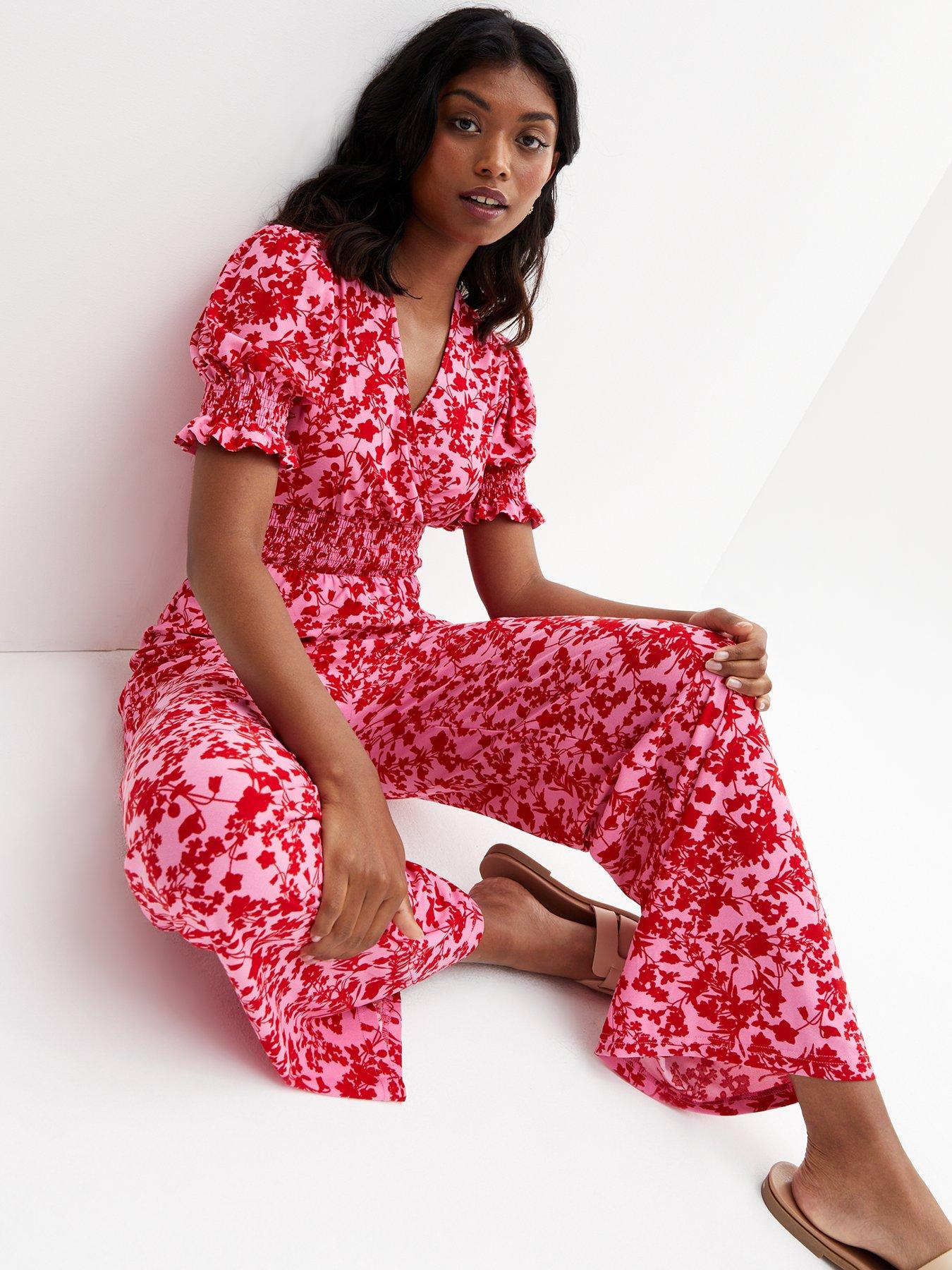 New look pink store jumpsuit