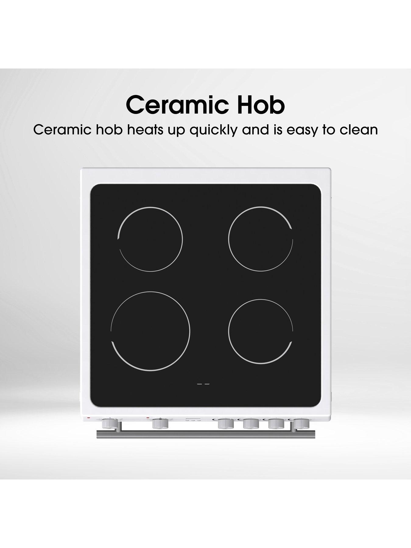 Image 3 of 7 of Hisense HDE3211BWUK Double Oven Electric Cooker with Ceramic Hob - White