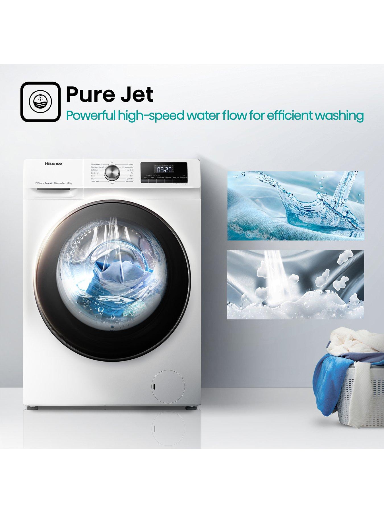 Image 5 of 7 of Hisense WFQA1214EVJM 12kg Load, 1400 Spin&nbsp;Washing Machine with&nbsp;Steam and Jet Wash