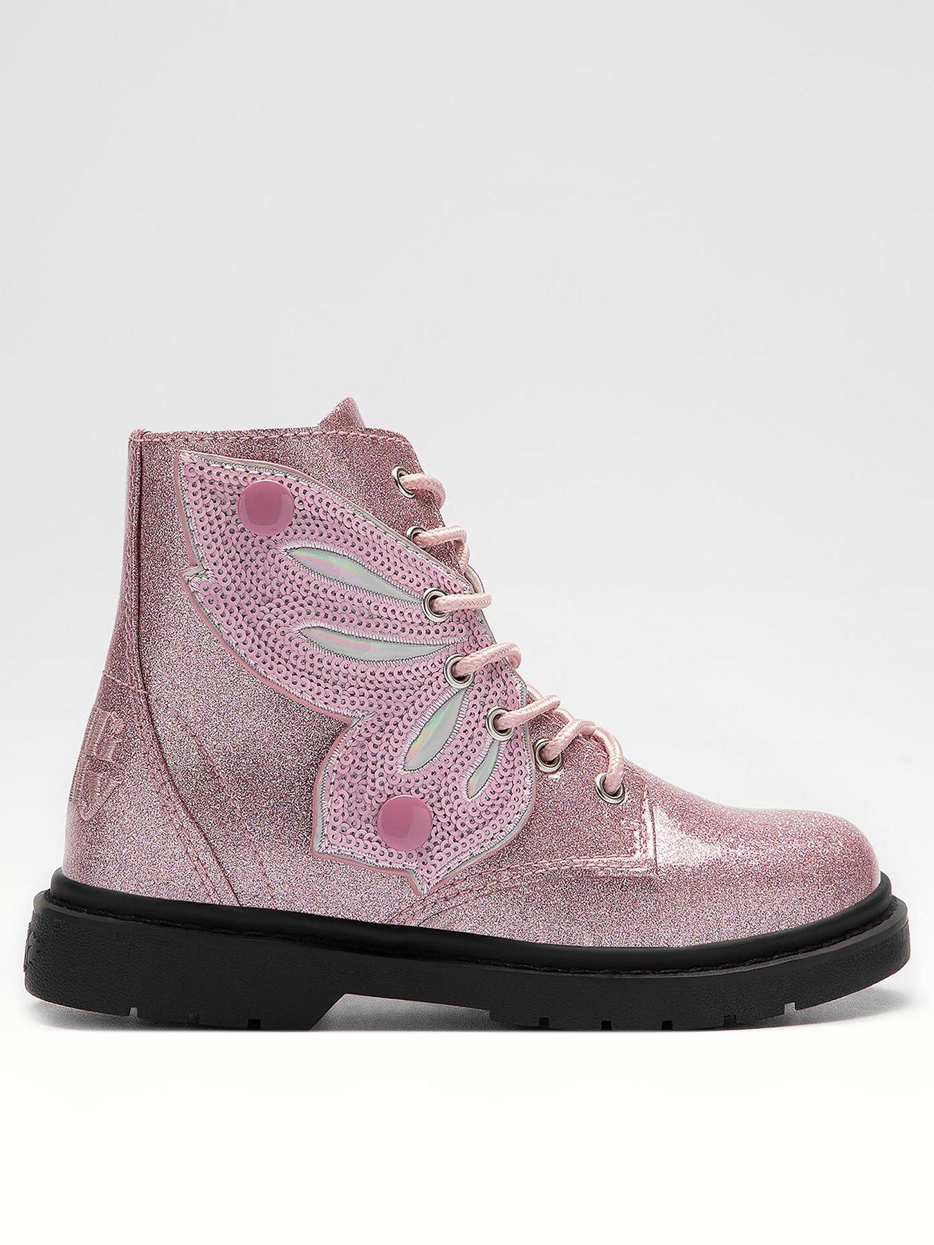 Lelli Kelly Fairy Wings Glitter Lace Up Boot Pink Very Ireland