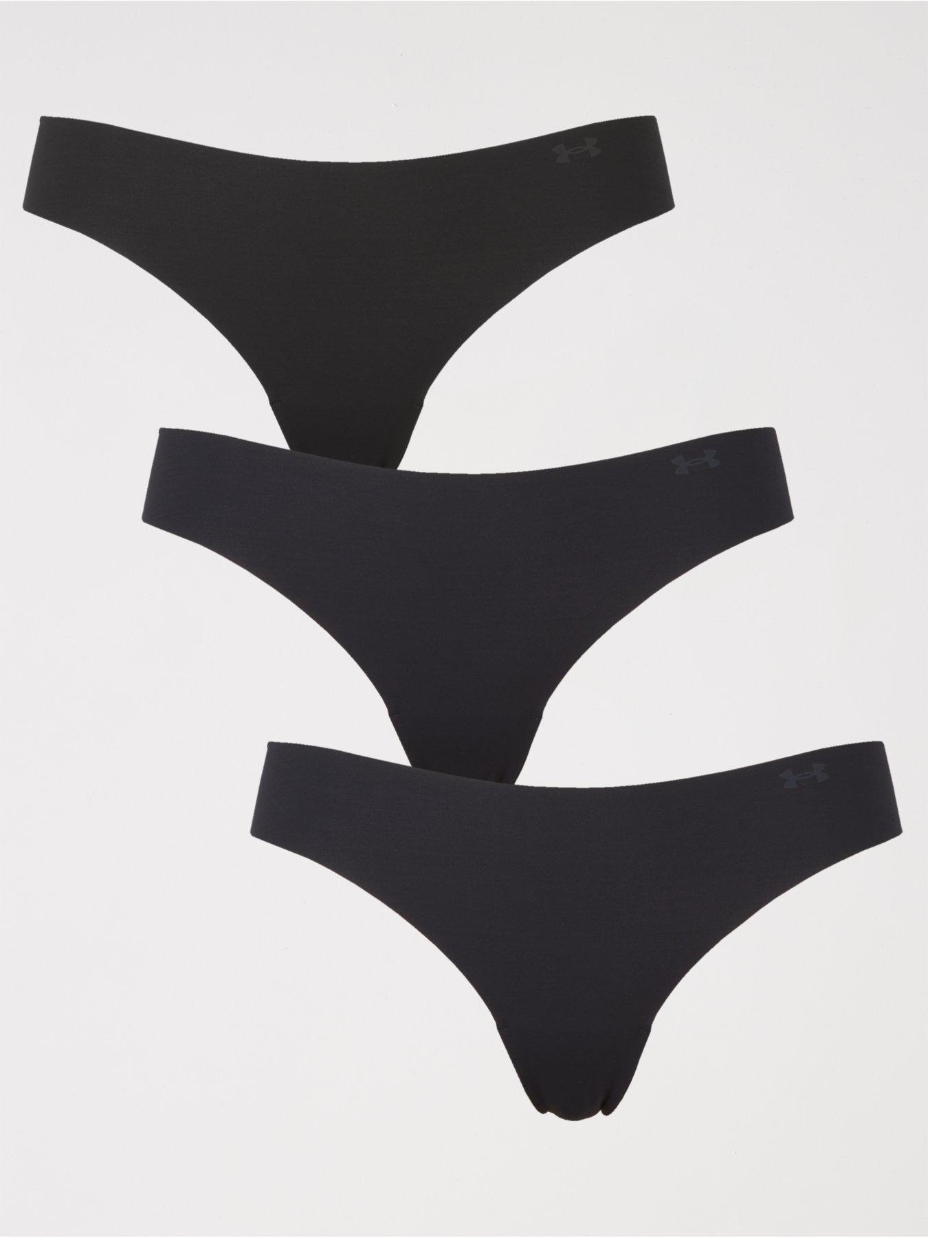 Womens panties Under Armour PS THONG 3PACK W black