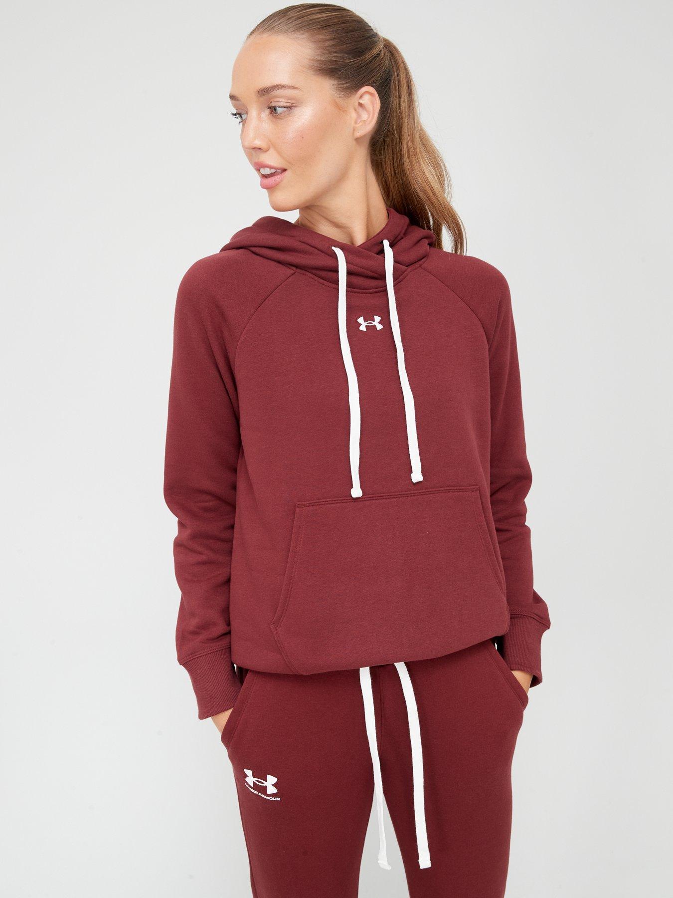 Burgundy under armour hoodie sale