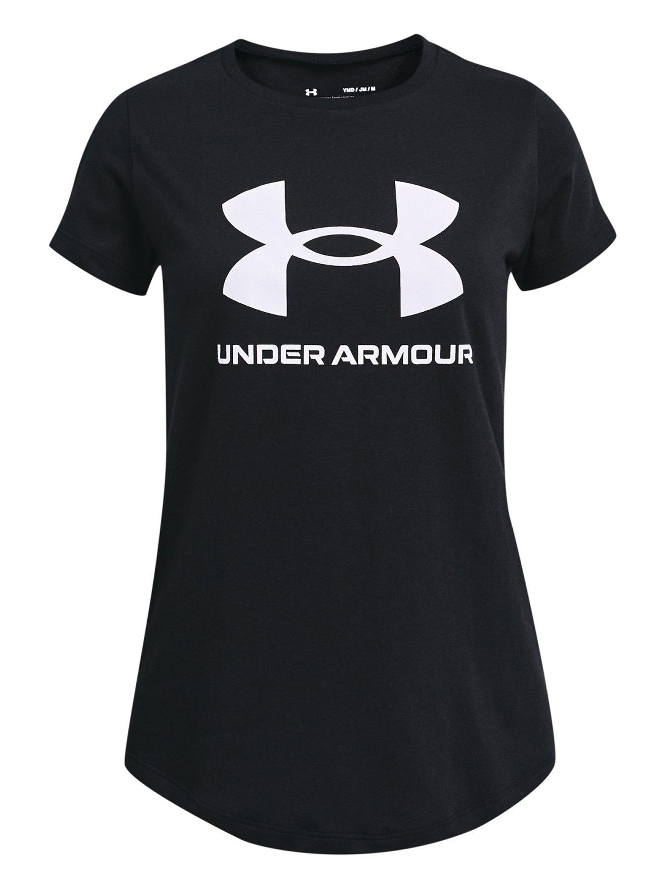 under-armour-girlsnbsplive-sportstyle-graphic-short-sleeve-t-shirtnbsp-nbspblackwhite