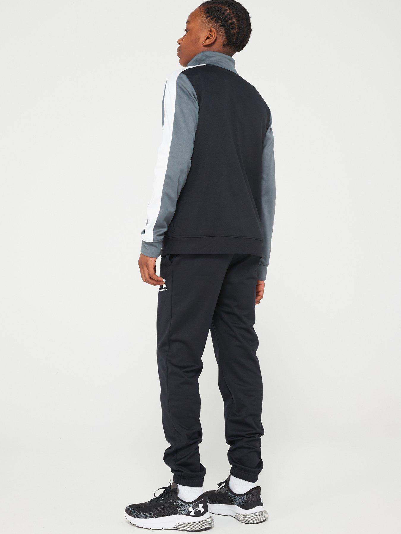 UNDER ARMOUR Colour Block Knit Tracksuit Older Boys Black/Light