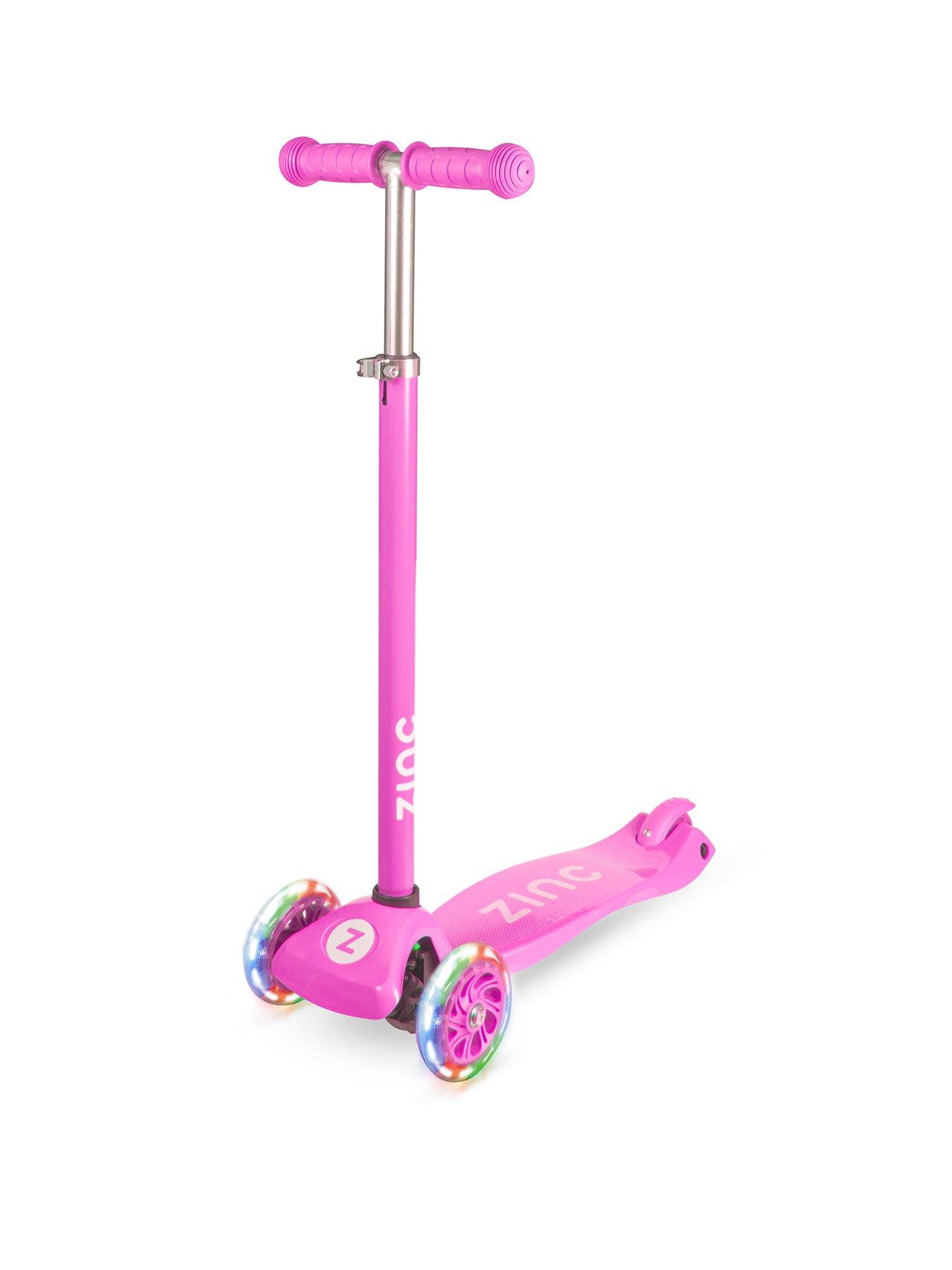 undefined Zinc Three Wheeled Light Up Star Scooter - Pink