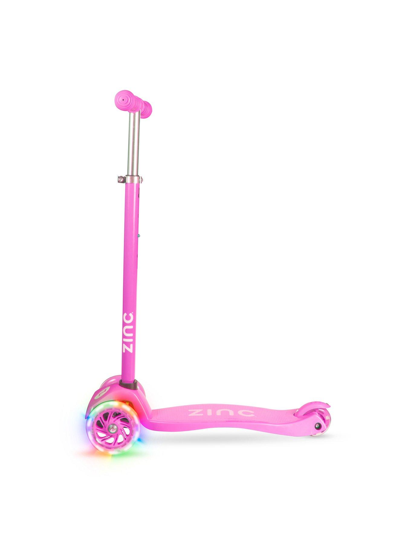 zinc-zinc-three-wheeled-light-up-star-scooter-pinkstillFront