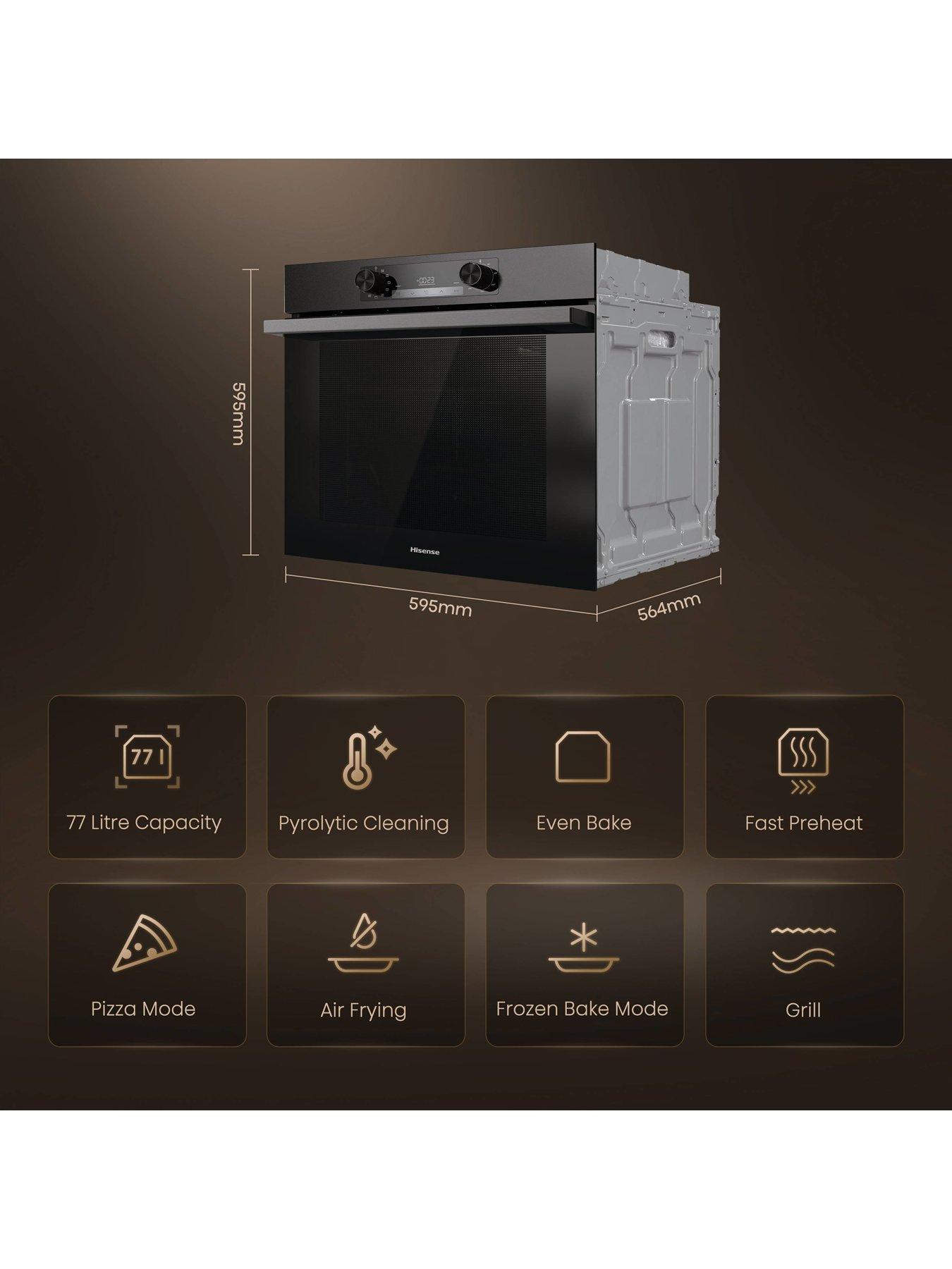Image 2 of 7 of Hisense BI64211PB, 77L Pyrolytic Single Oven&nbsp;- Black