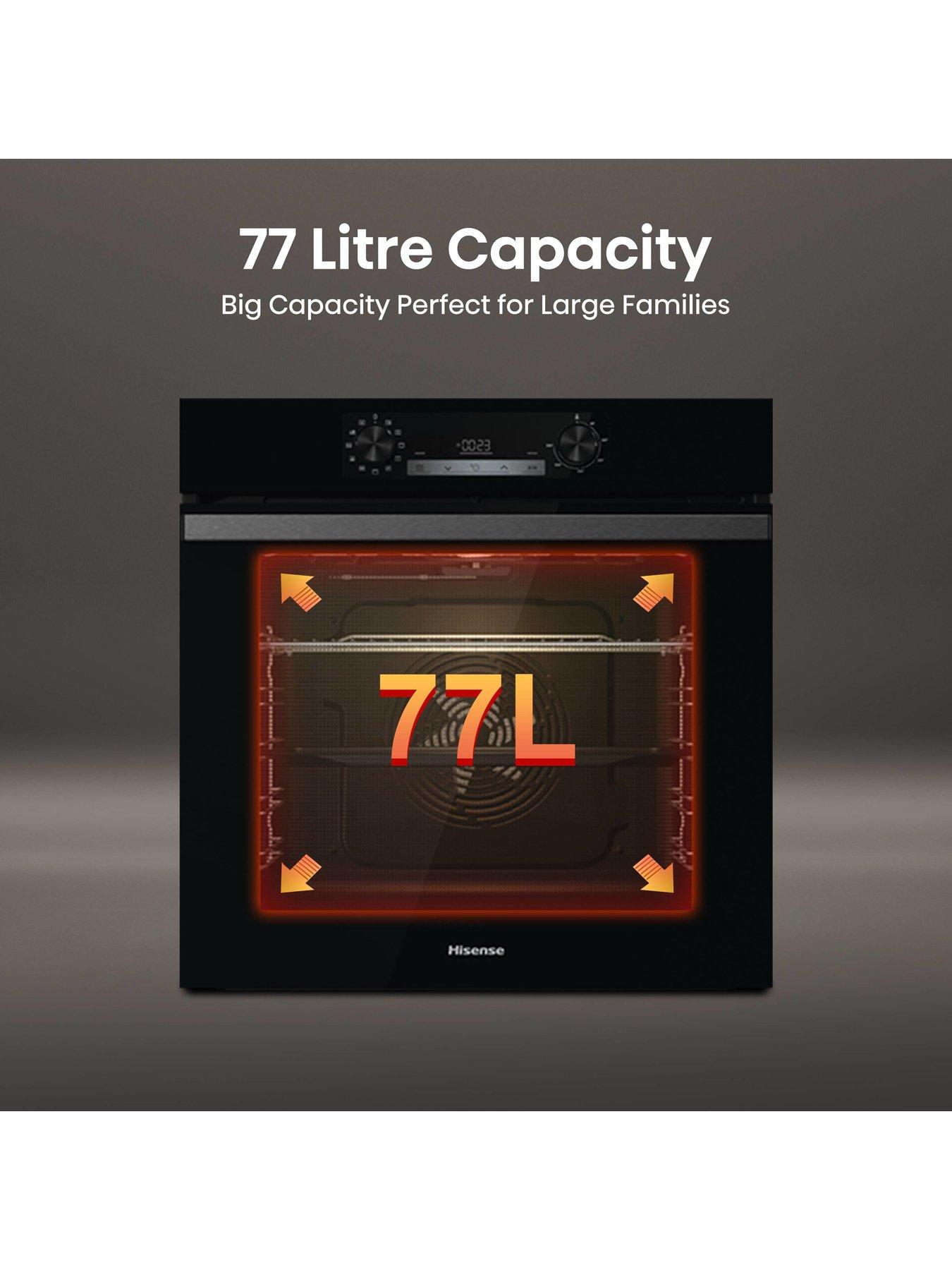 Image 3 of 7 of Hisense BI64211PB, 77L Pyrolytic Single Oven&nbsp;- Black