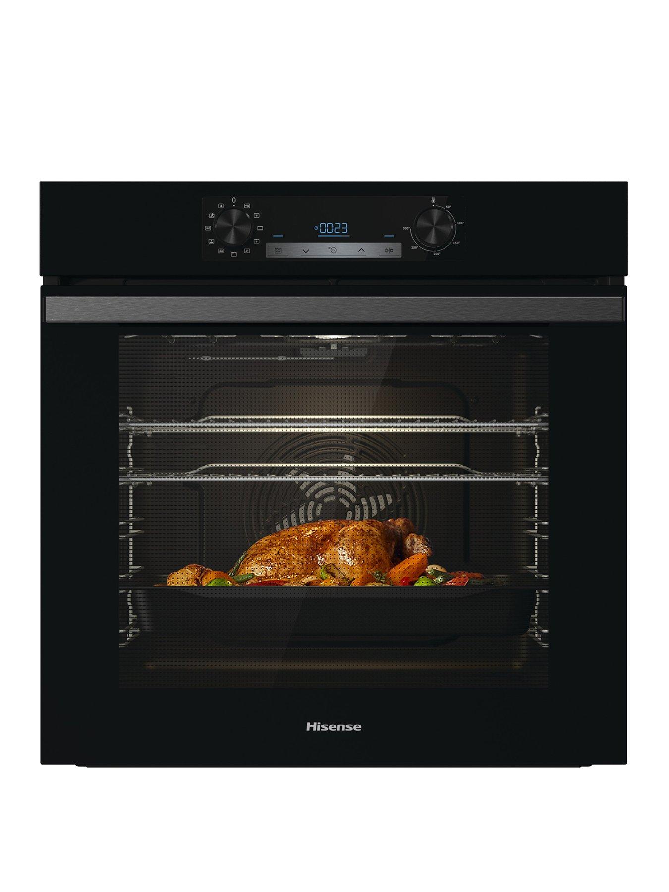 Hisense Hisense BI62212ABUK, Single Oven, 77L with Steam Clean Function- Black