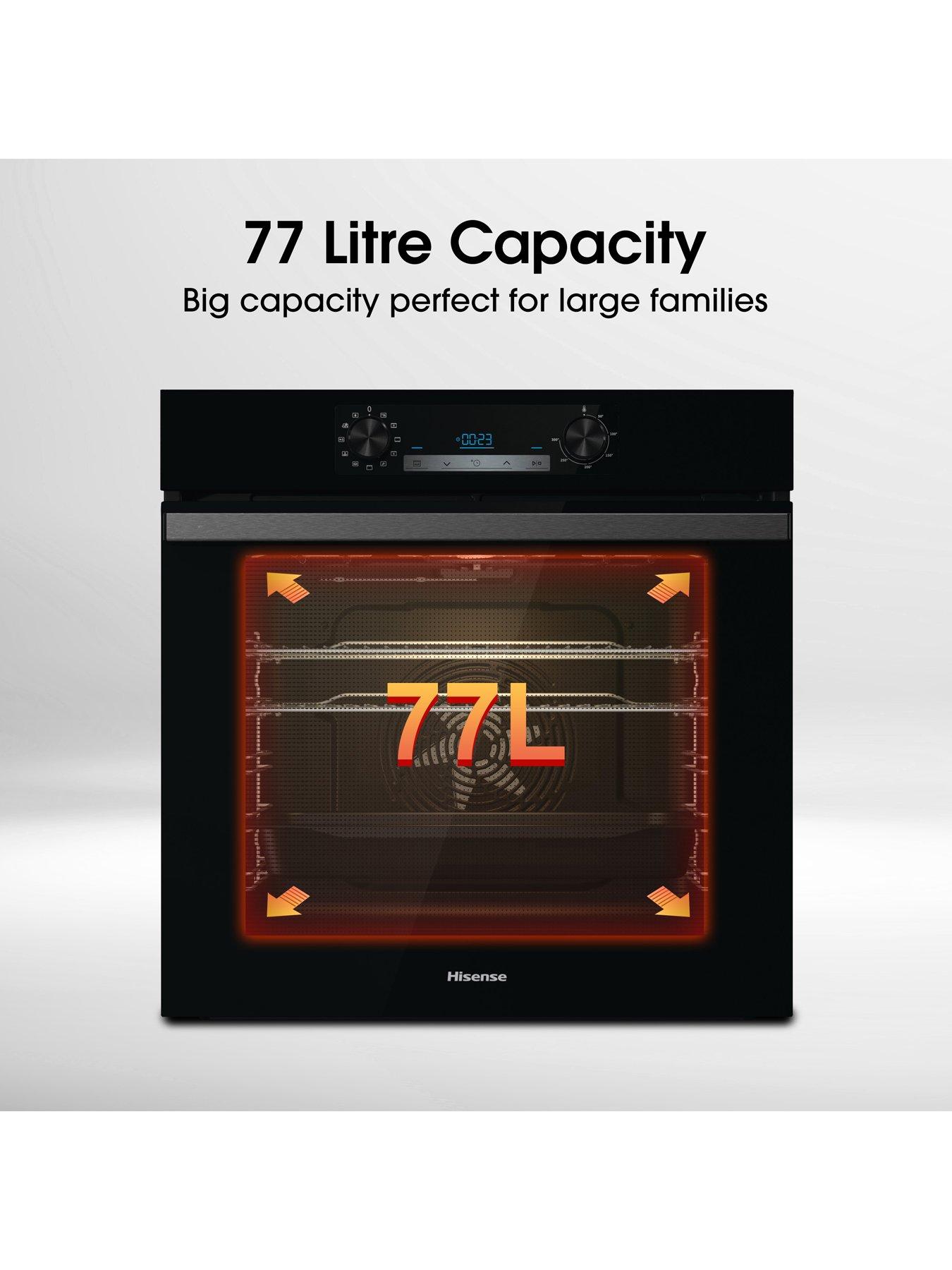 Image 2 of 7 of Hisense Hisense BI62212ABUK, Single Oven, 77L with Steam Clean Function- Black