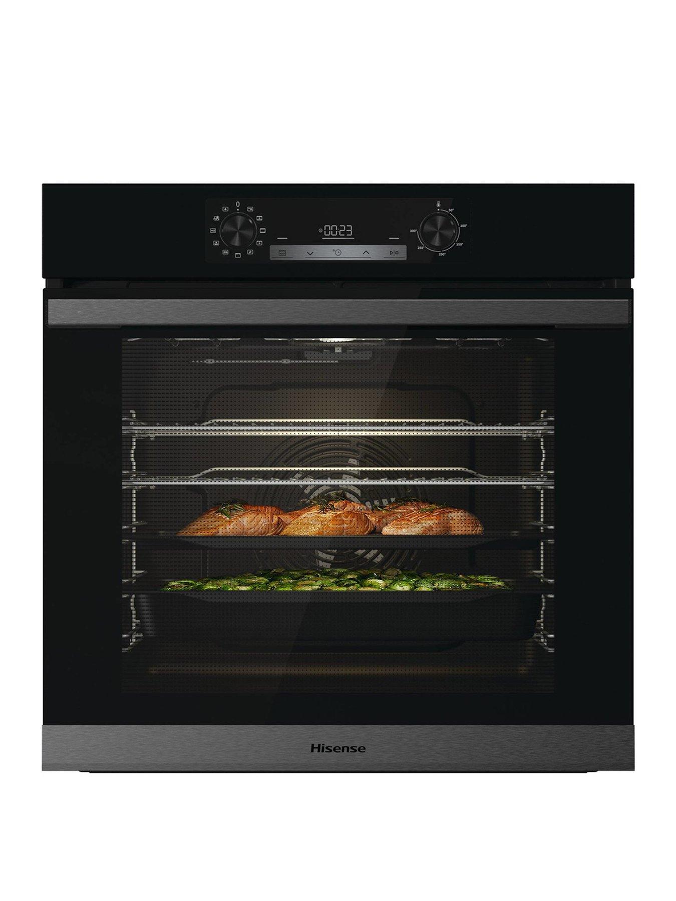 Image 1 of 7 of Hisense BSA63222ABUK 77-Litre Single Electric Oven with Steam Bake Function&nbsp;- Black