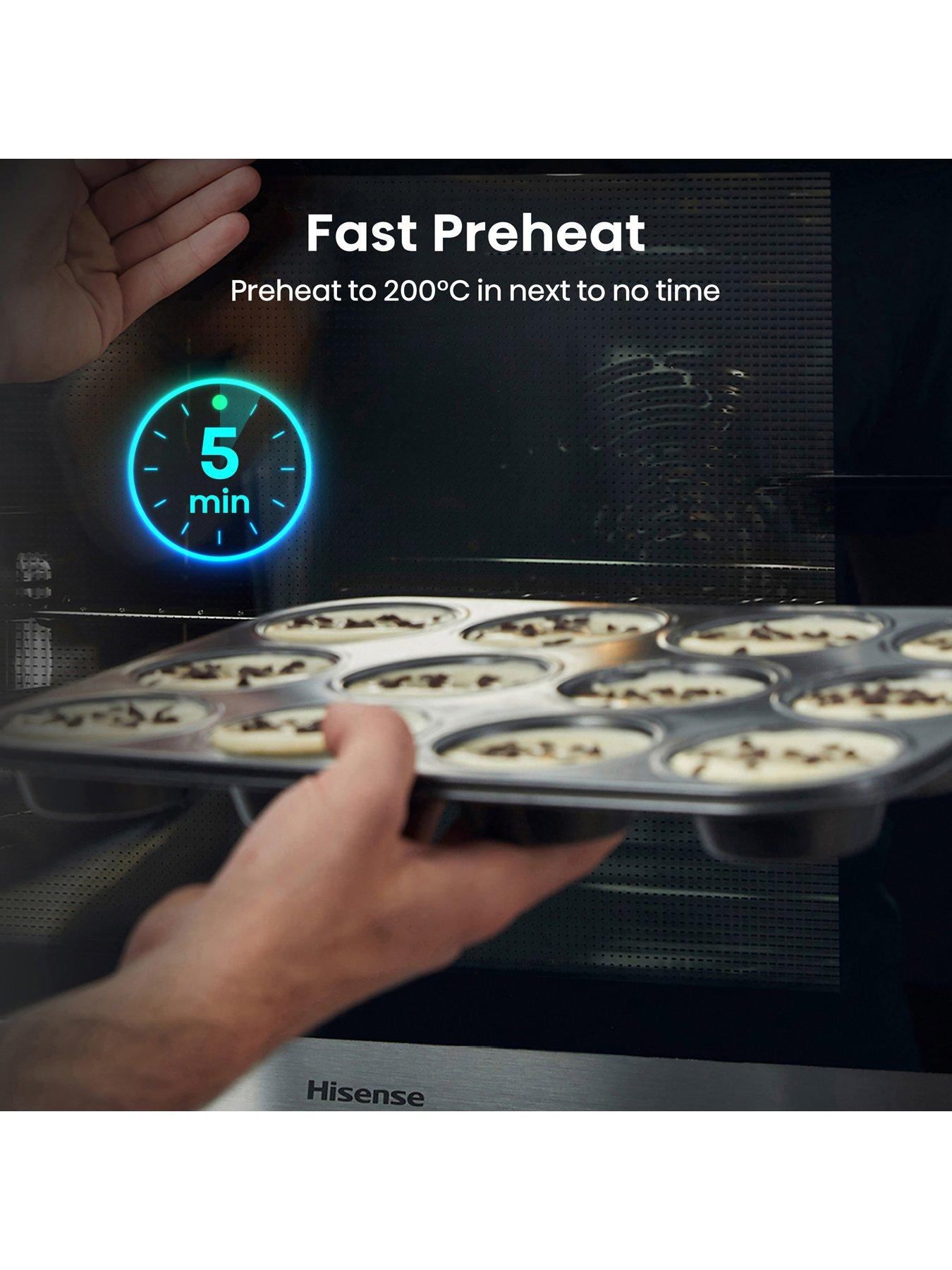 Image 4 of 7 of Hisense BSA63222ABUK 77-Litre Single Electric Oven with Steam Bake Function&nbsp;- Black