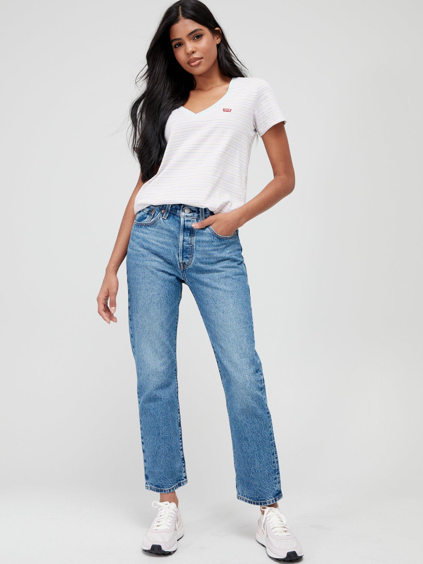 501 Crop Straight Leg Jean Must Be M Blue