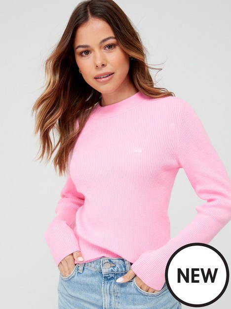levis-crew-rib-sweater-pink