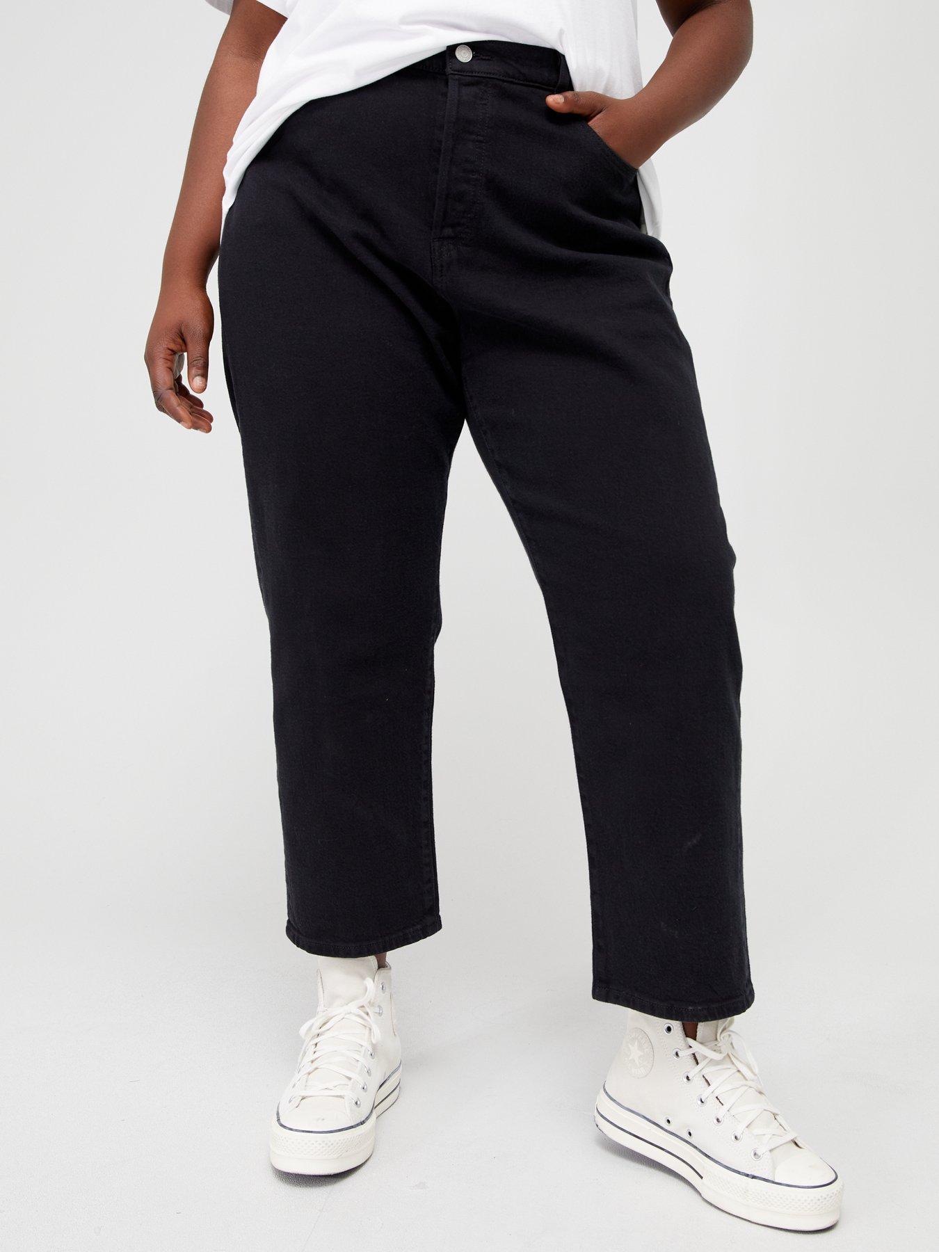 Image 1 of 4 of Levi's Plus 501&reg; Crop Straight Leg Jean - Black Sprout