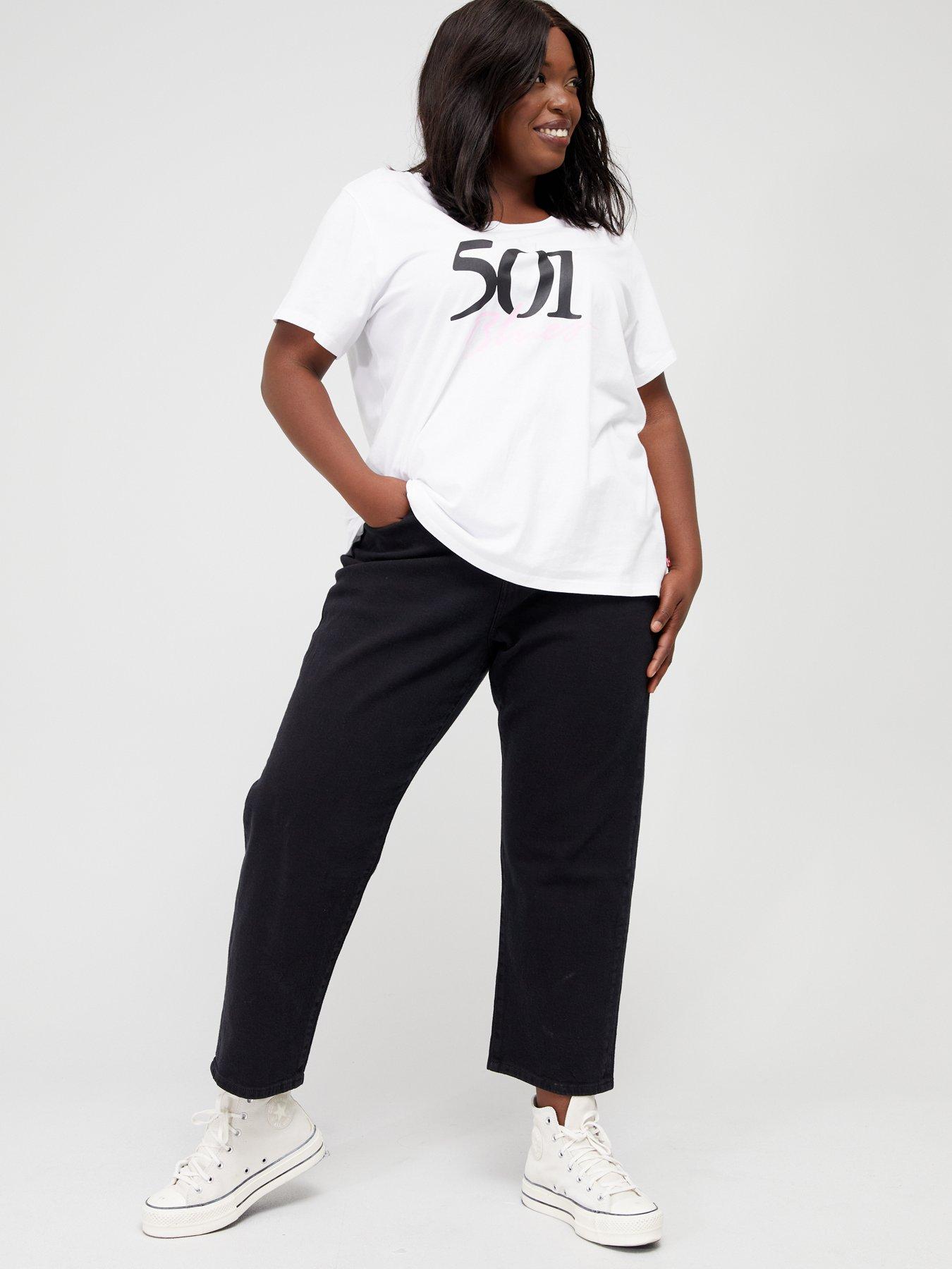 Image 3 of 4 of Levi's Plus 501&reg; Crop Straight Leg Jean - Black Sprout