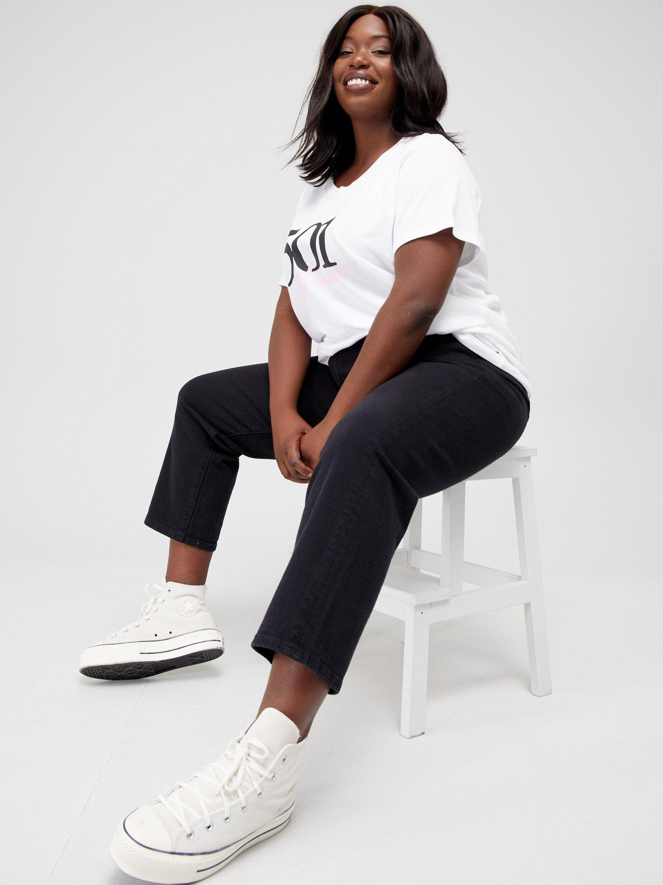 Image 4 of 4 of Levi's Plus 501&reg; Crop Straight Leg Jean - Black Sprout