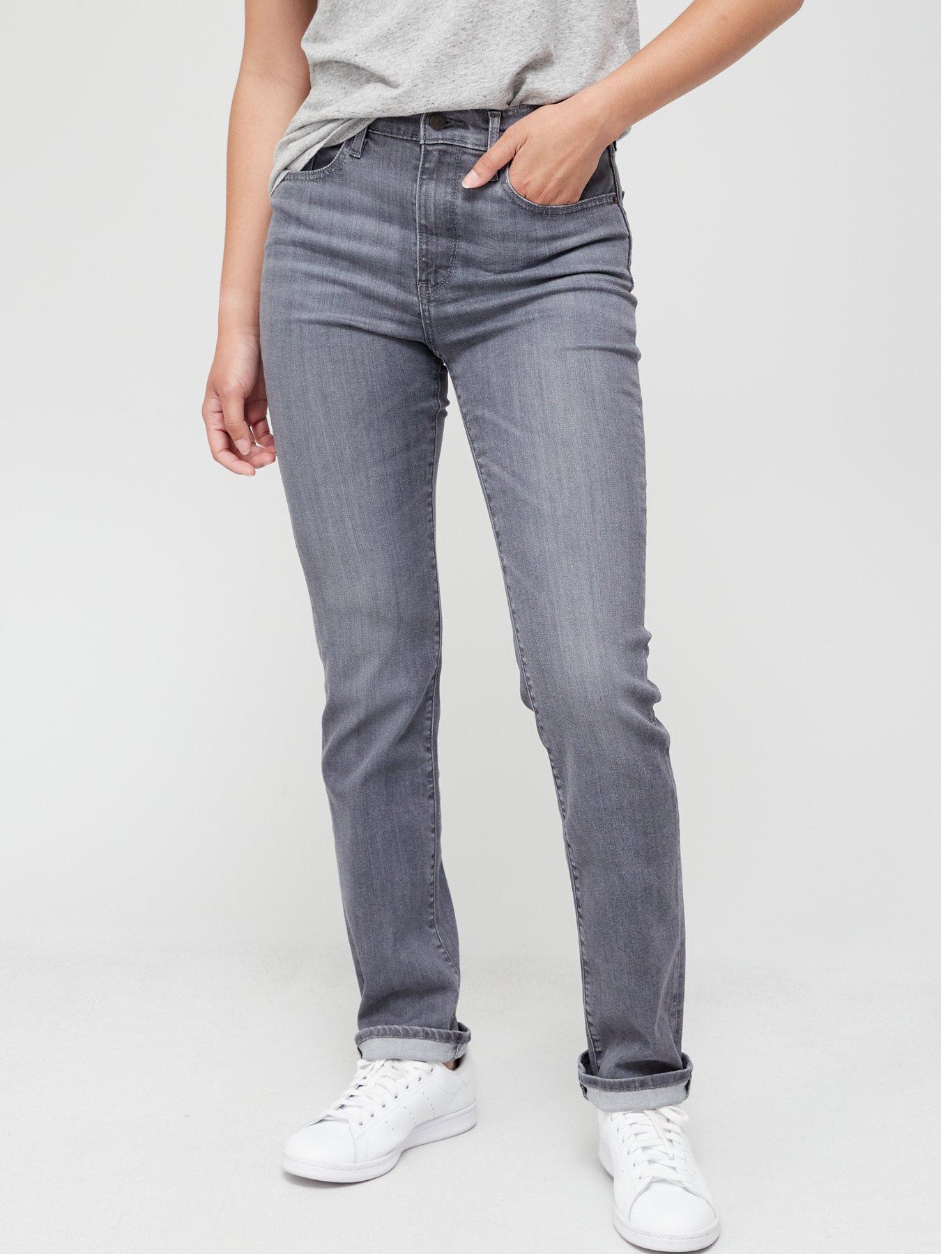 Levi's 724 High Rise Straight Jean - Never Forget - Grey