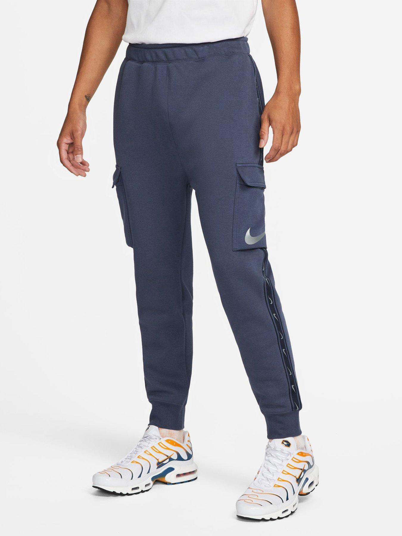 Nike NSW Repeat Swoosh Fleece Cargo Pant - Blue/Grey