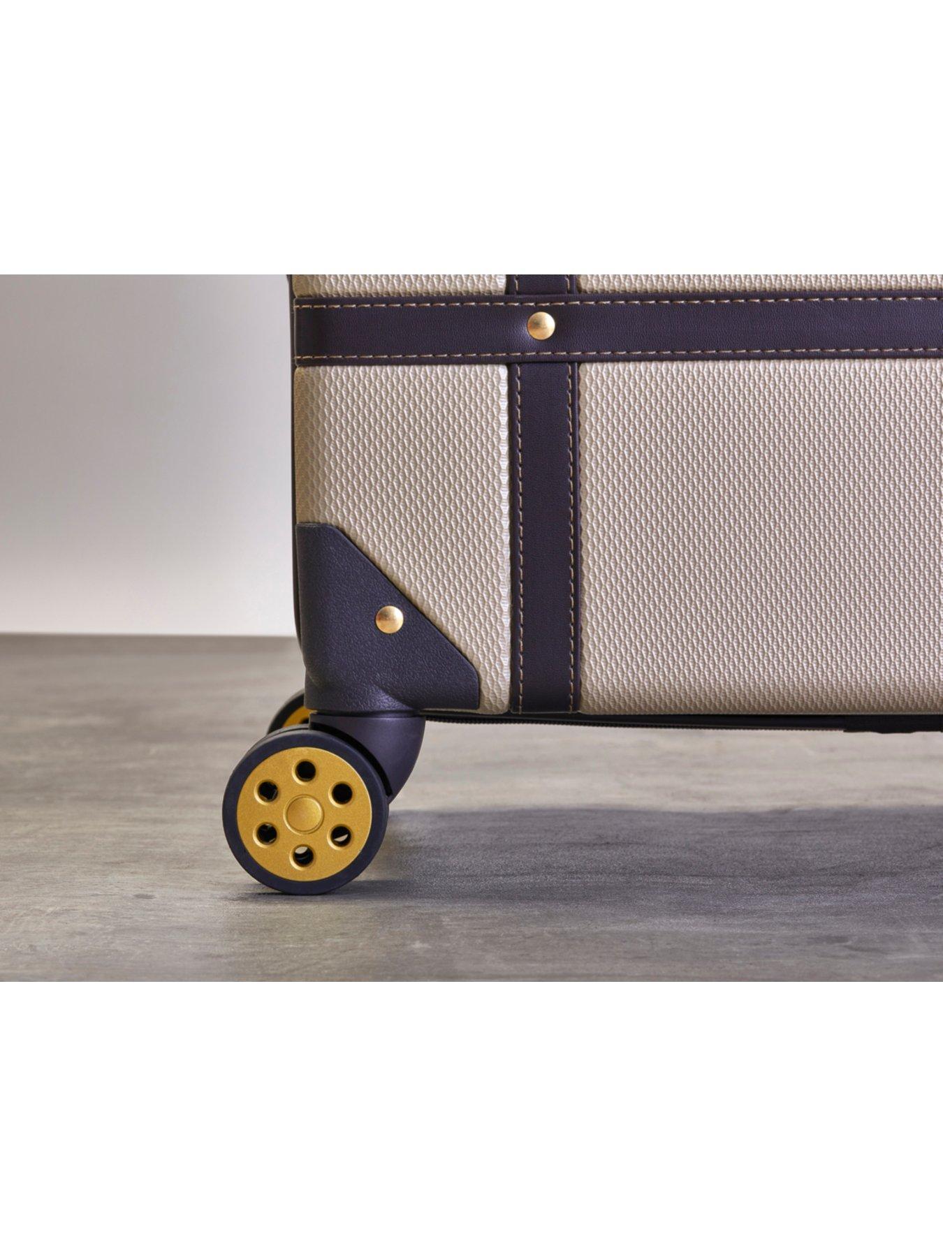 rock-luggage-vintage-3-piece-set-hardshell-retro-style-8-wheel-spinner-golddetail