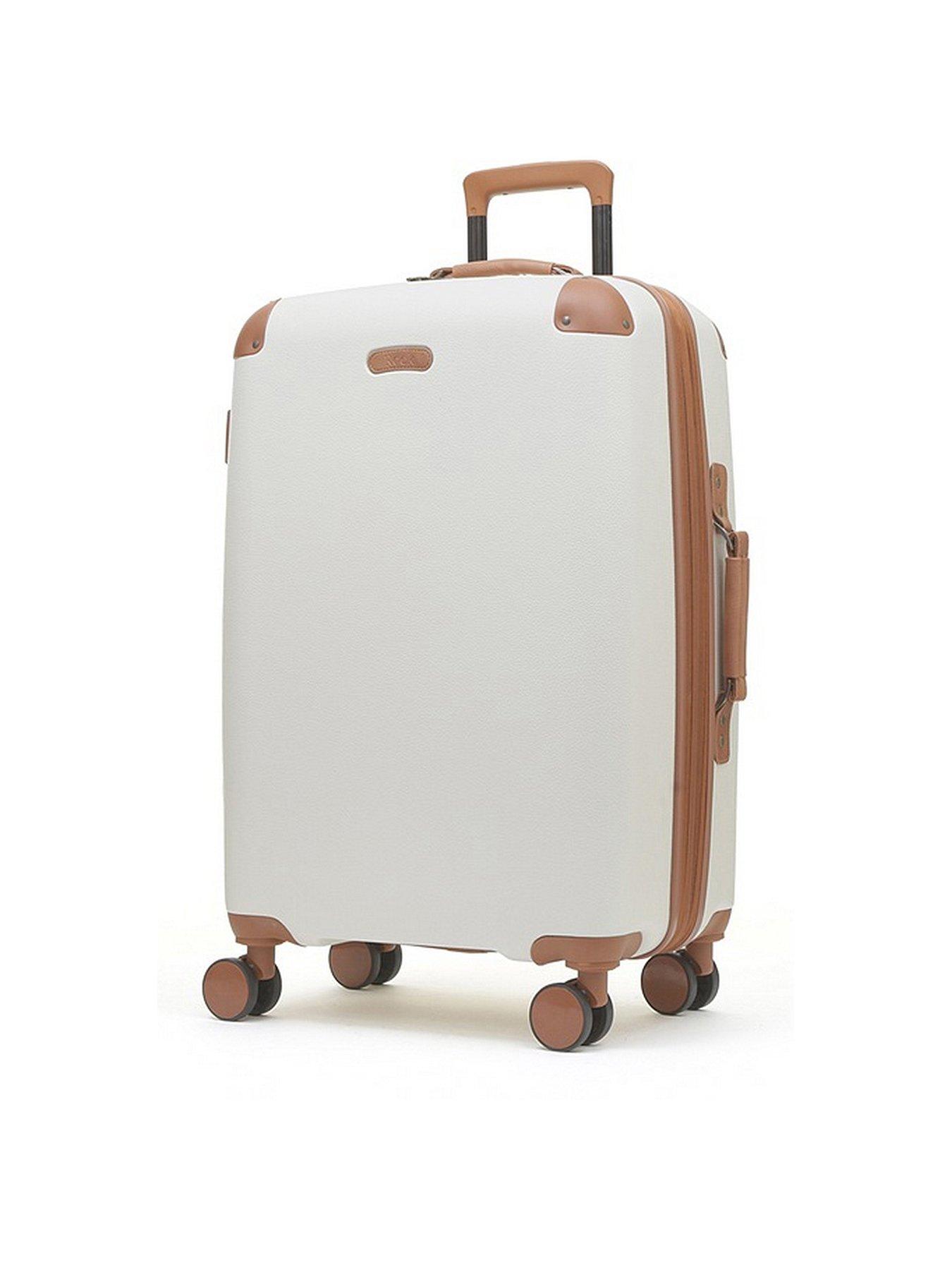 Rock Luggage Carnaby 8 Wheel Hardshell Medium Suitcase - Cream | Very  Ireland