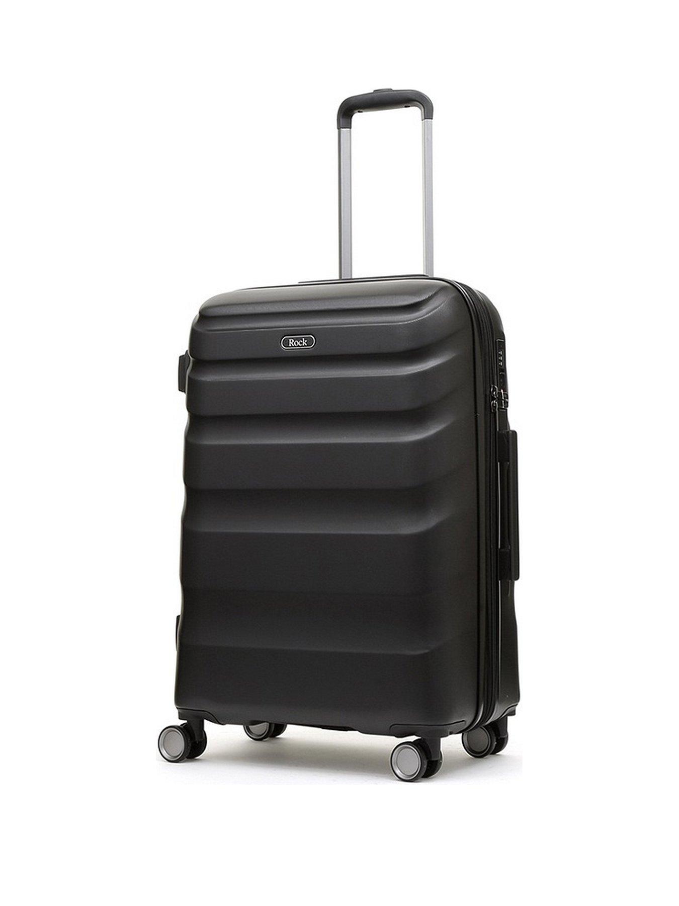 Rock Luggage Bali 8 Wheel Hardshell Medium Suitcase - Black