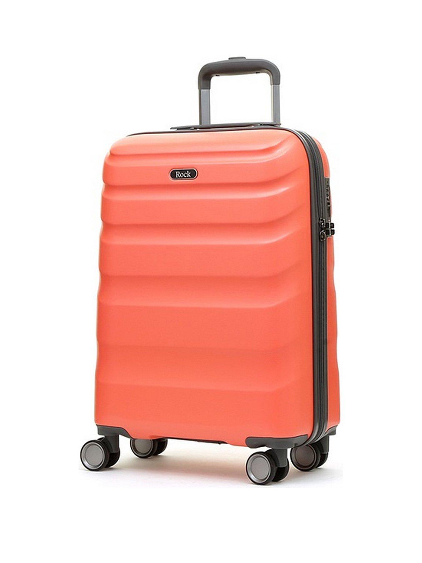 rock-luggage-bali-8-wheel-hardshell-cabin-suitcase-coralfront