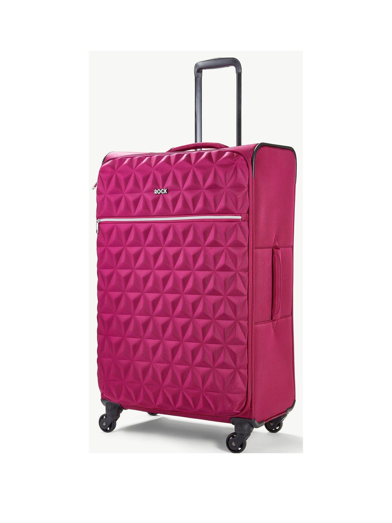 Rock Luggage Jewel 4 Wheel Soft Large Suitcase Pink Very Ireland