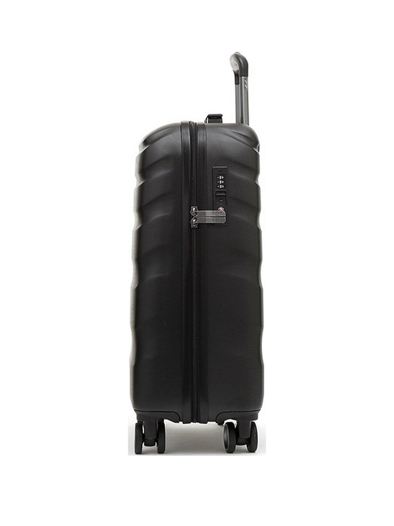 rock-luggage-bali-8-wheel-hardshell-cabin-suitcase-blackstillFront