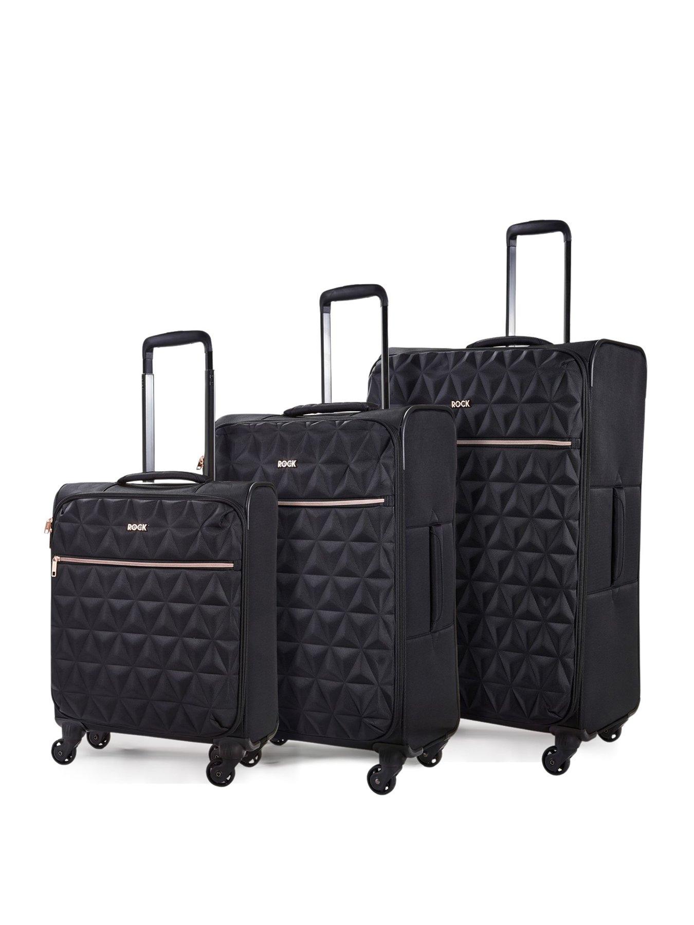 rock-luggage-jewel-3-piece-set-soft-4-wheel-spinner-blackfront