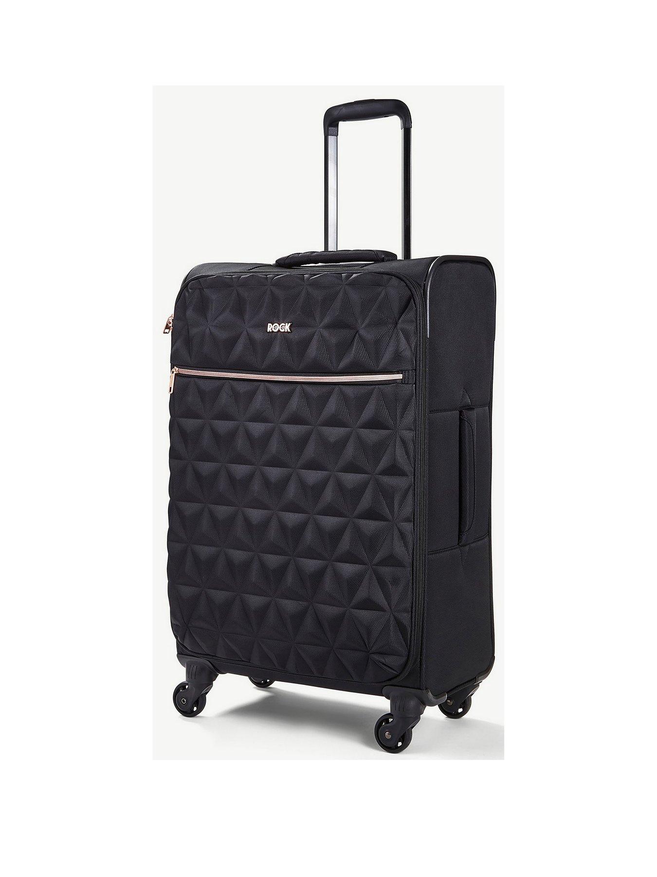 rock-luggage-jewel-3-piece-set-soft-4-wheel-spinner-blackstillFront