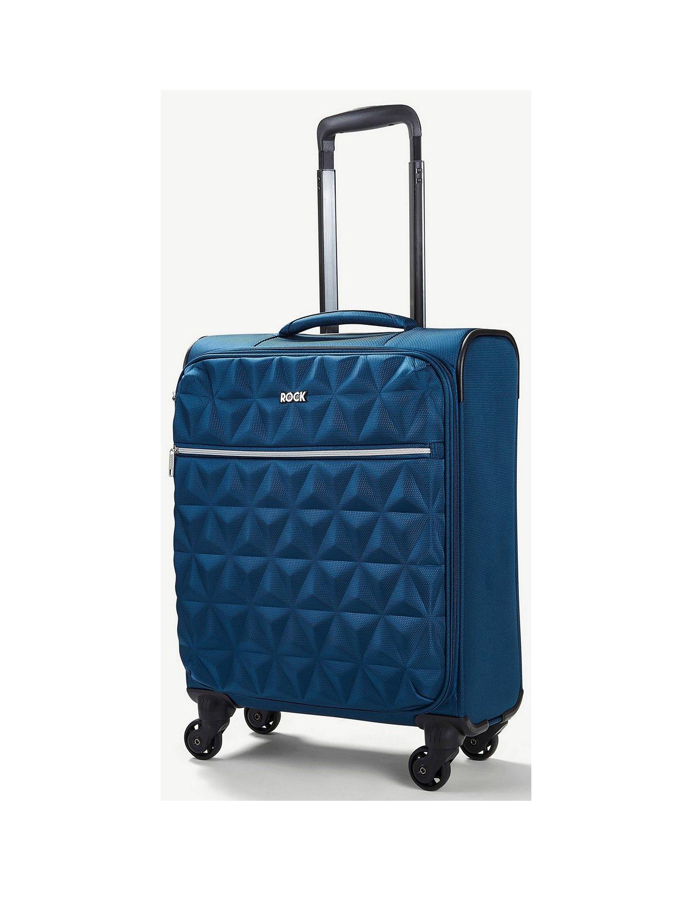 Rock Luggage Jewel 4 Wheel Soft Cabin Suitcase Blue Very Ireland