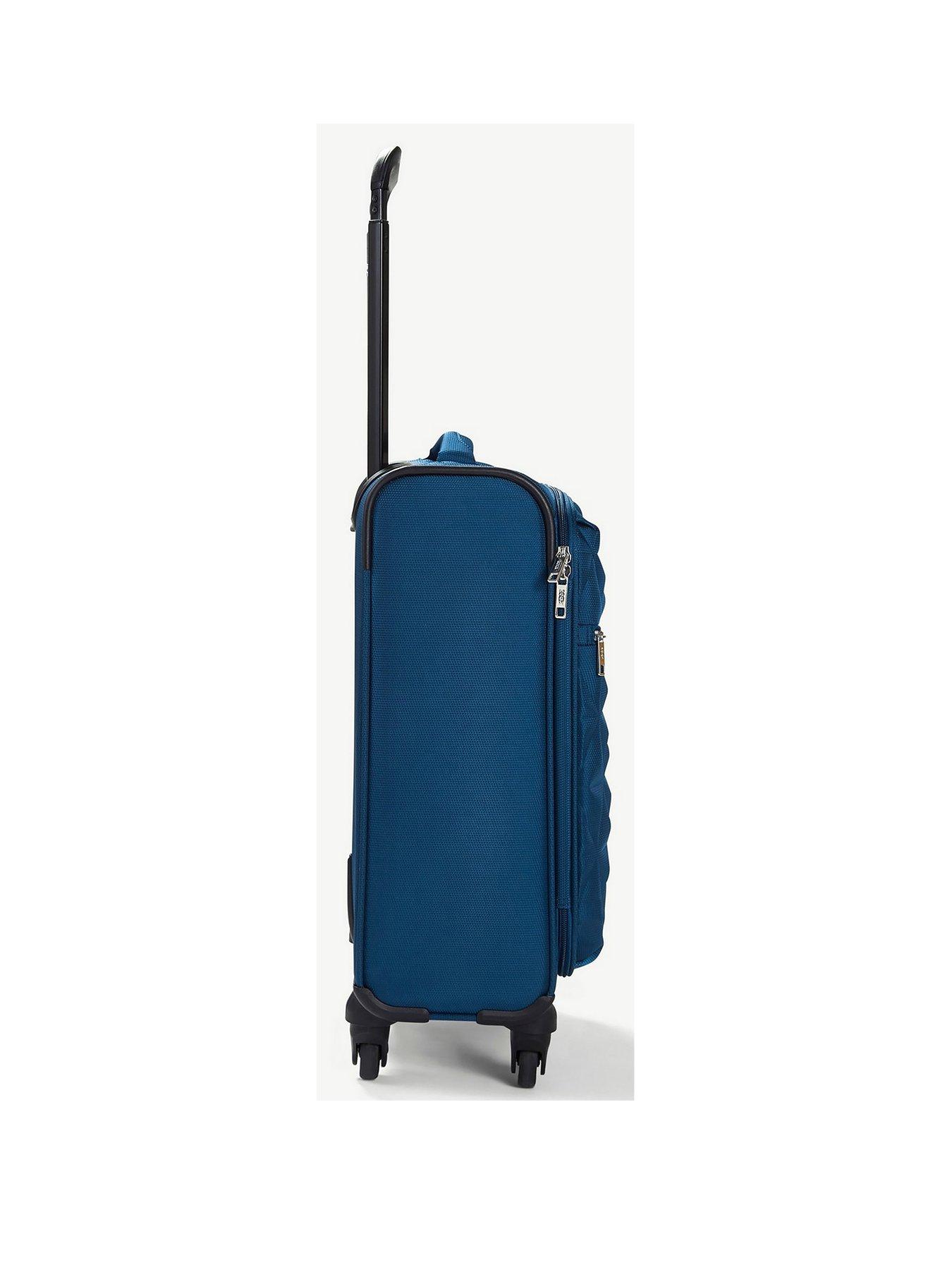 rock-luggage-jewel-4-wheel-soft-cabin-suitcase-bluestillFront