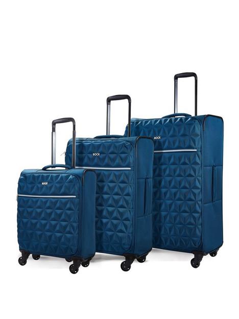 rock-luggage-jewel-3-piece-set-soft-4-wheel-spinner-blue