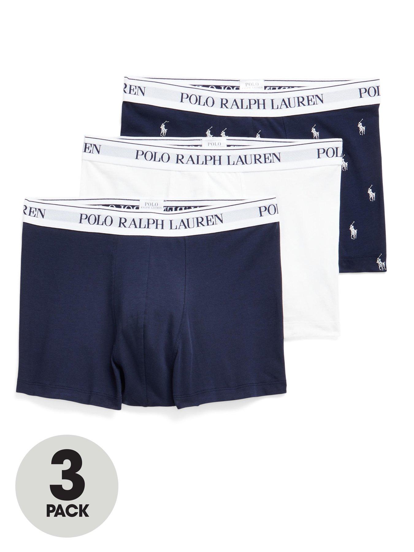 Polo Ralph Lauren 3 pack briefs in navy/burgundy/green with contrasting  logo waistband
