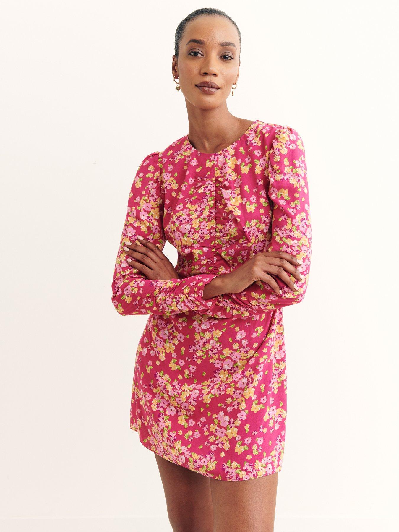 Nobodys Child Nobodys Child Nicola L/s Pink Floral Mini Dress | Very Ireland