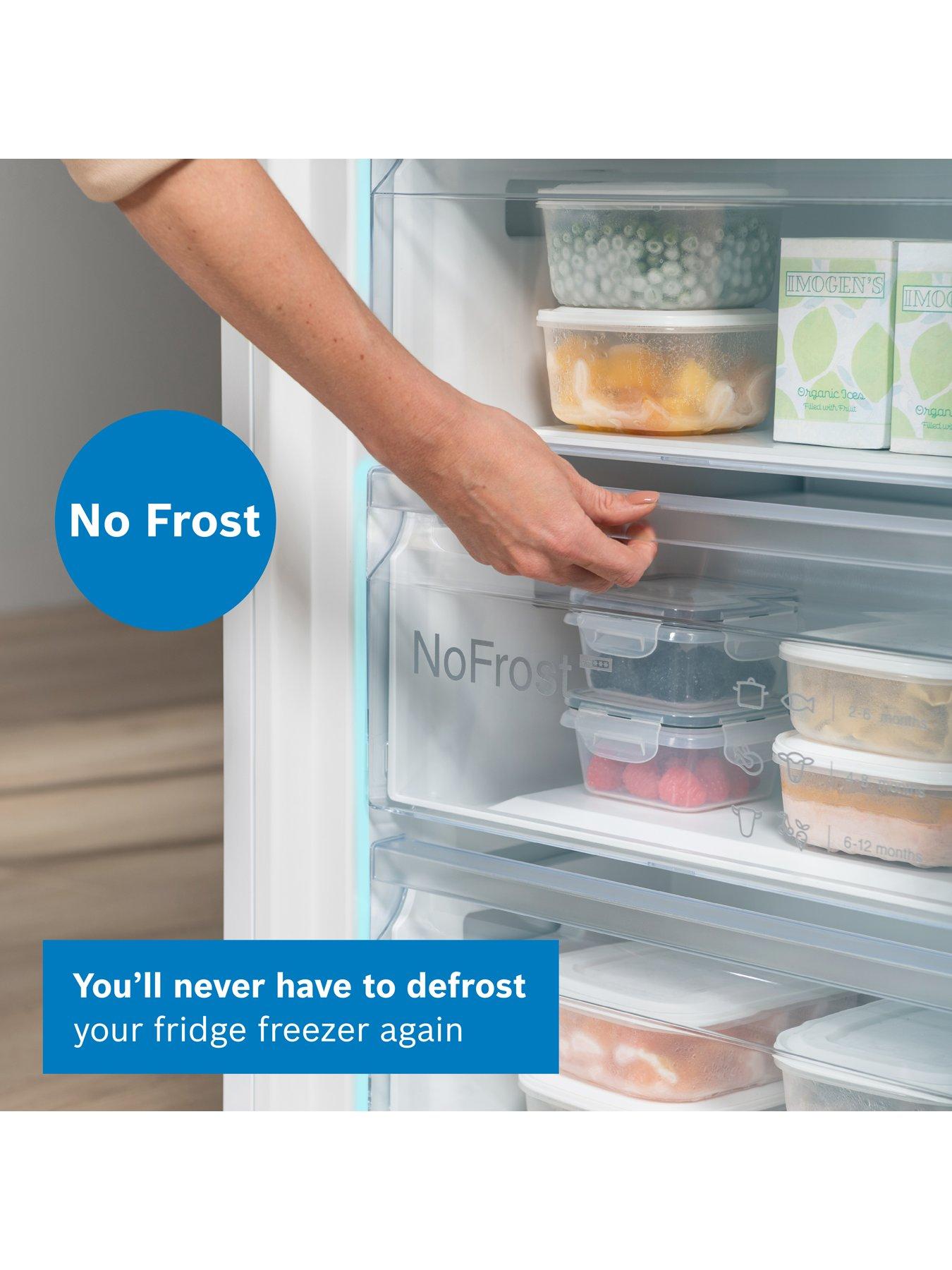 Image 5 of 8 of Bosch Series 4 KGN362WDFG 187cm 60/40, Frost Free Fridge Freezer - White - D Rated