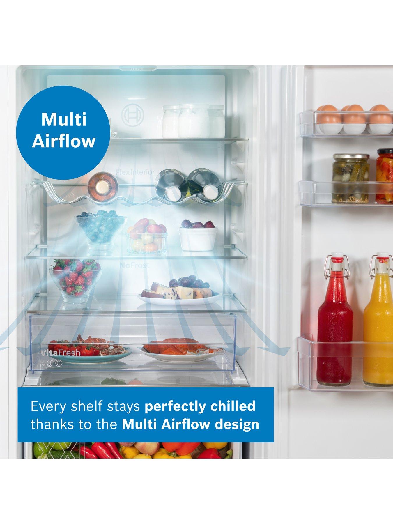 Image 6 of 8 of Bosch Series 4 KGN362WDFG 187cm 60/40, Frost Free Fridge Freezer - White - D Rated