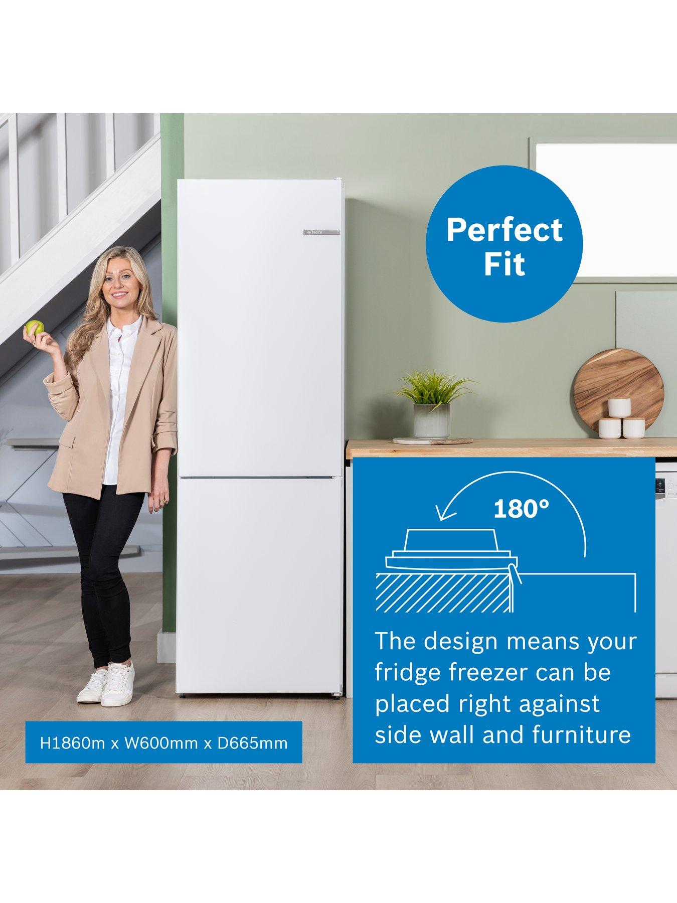 Image 7 of 8 of Bosch Series 4 KGN362WDFG 187cm 60/40, Frost Free Fridge Freezer - White - D Rated