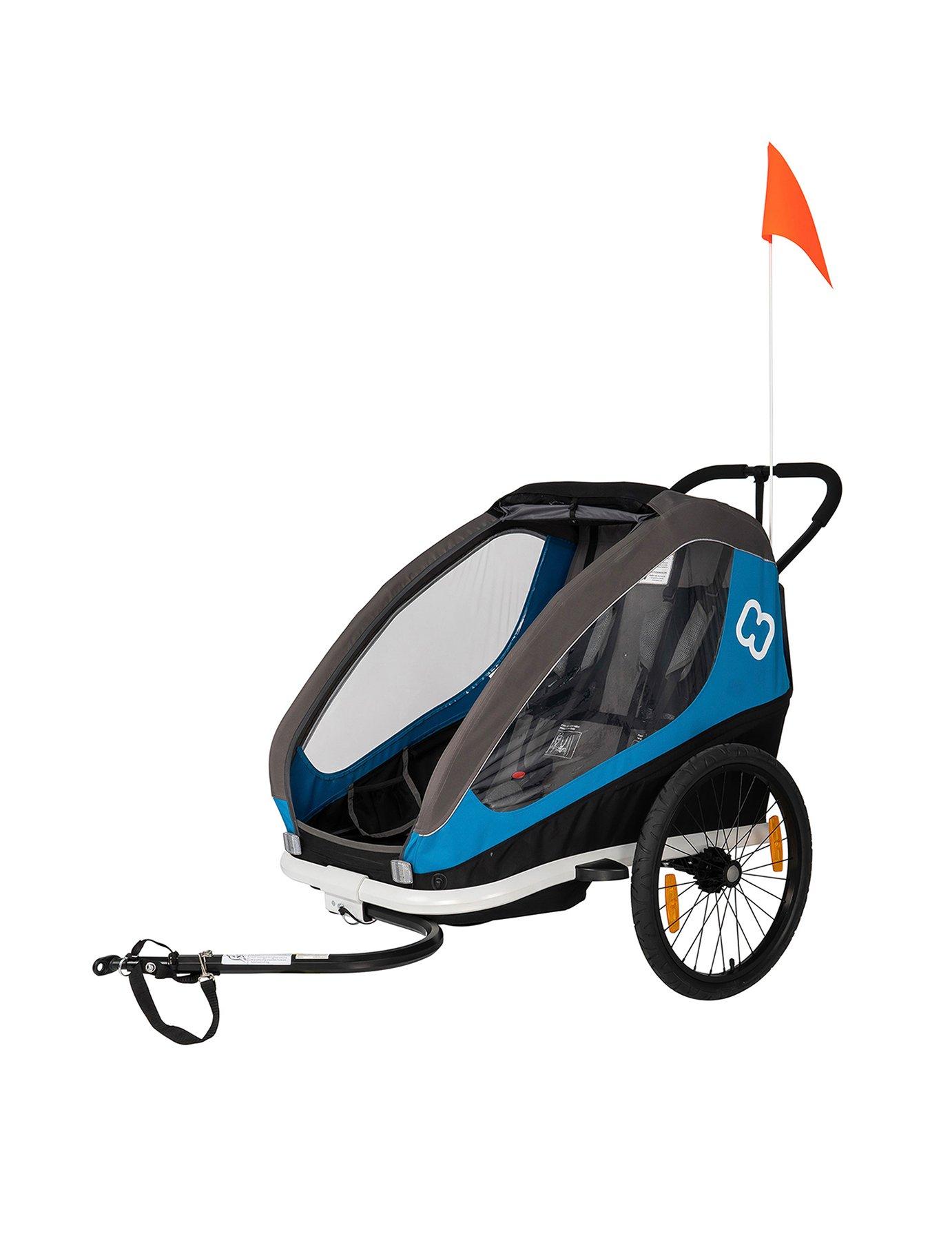 hamax-traveller-twin-child-bike-trailer-bluegrey
