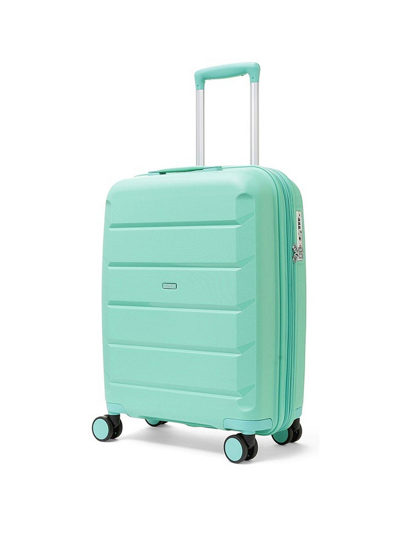 rock-luggage-tulum-8-wheel-hardshell-cabin-suitcase-turquoisefront