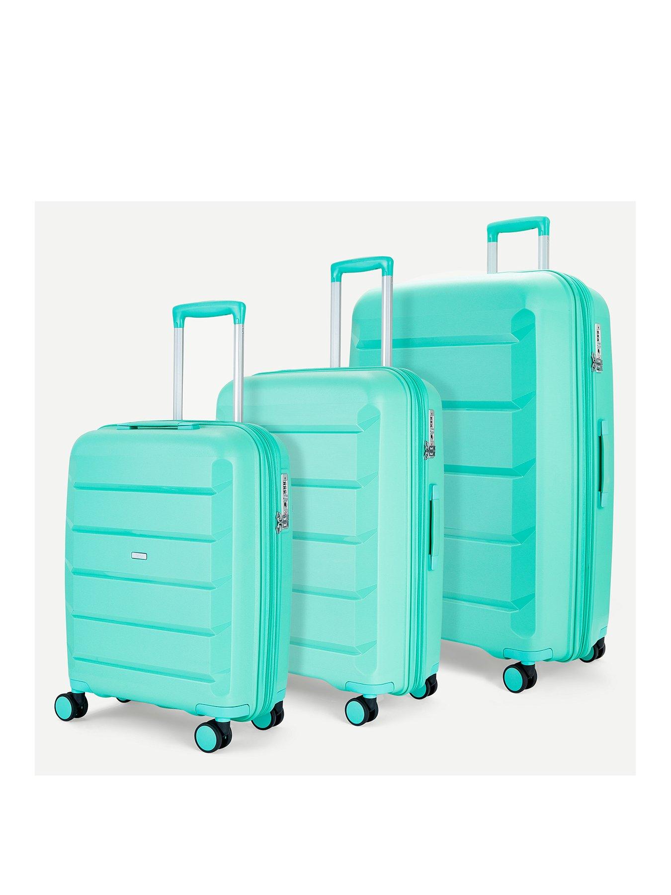 rock-luggage-tulum-3-piece-set-hardshell-8-wheel-spinner-turquoisefront