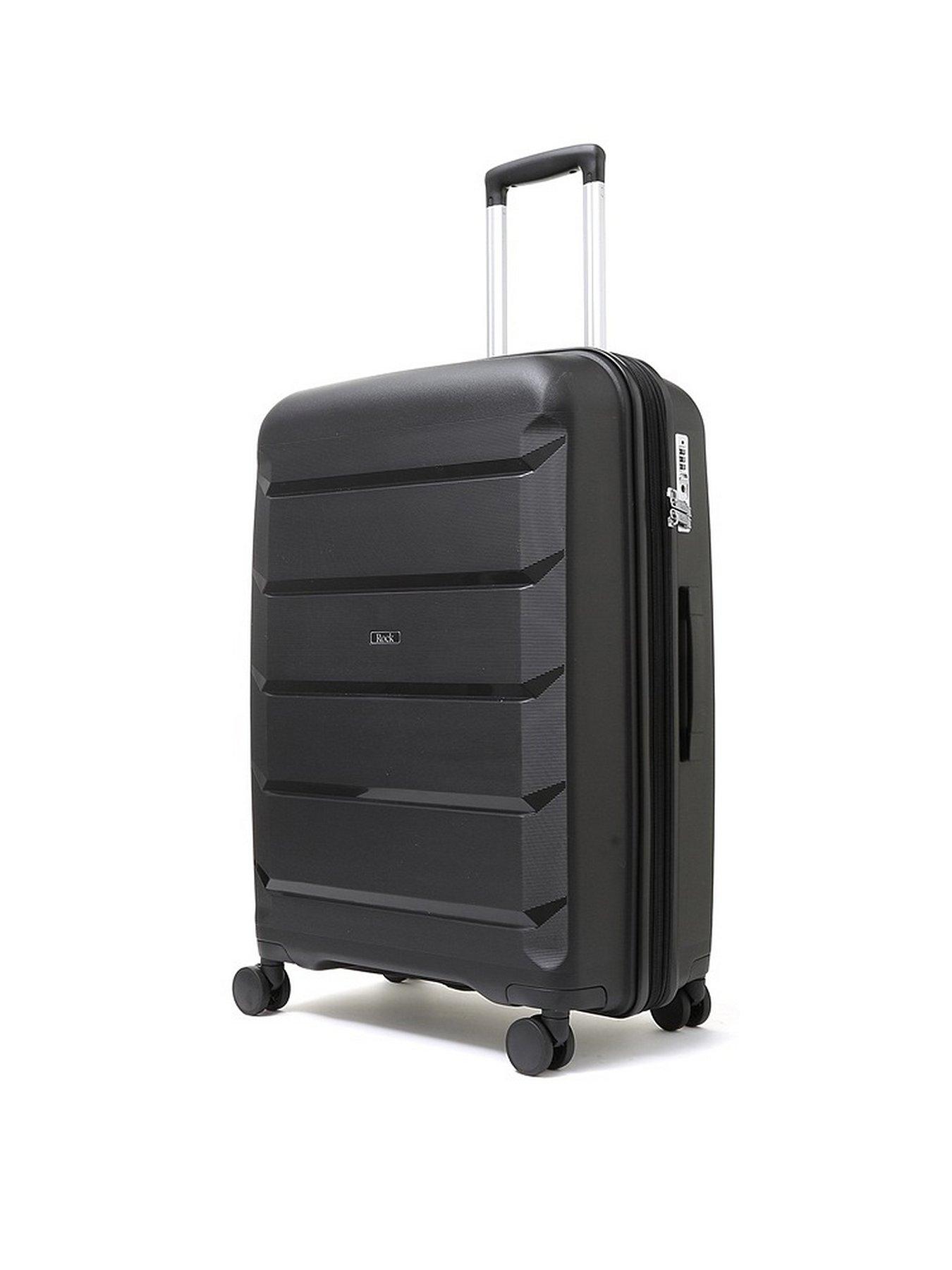 Image 1 of 7 of Rock Luggage Tulum 8 Wheel Hardshell Medium Suitcase - Black