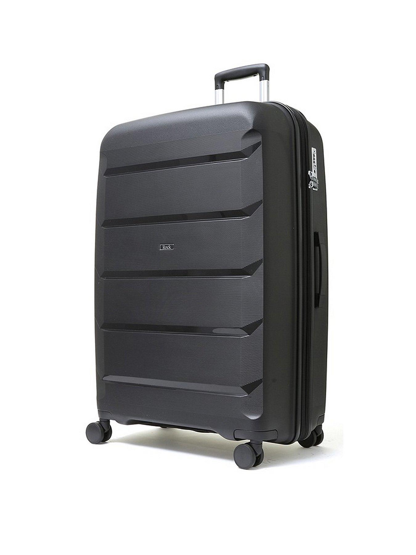Rock Luggage Tulum 8 Wheel Hardshell Large Suitcase - Black